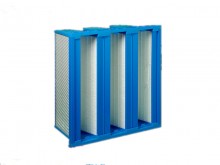 蓝色塑框W型组合式高效过滤器